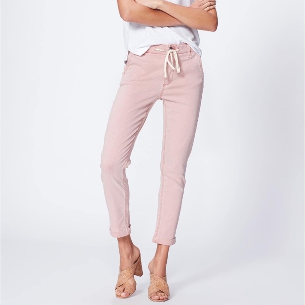 PAIGE christy pant in vintage rouge glow pink NWT size 27